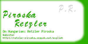 piroska retzler business card